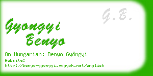 gyongyi benyo business card